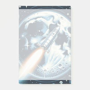 Post-it® Rocket Moon Space Carte d'effacement sec noir