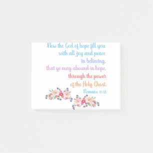 Post-it® Romans 15 Bible Verse Design