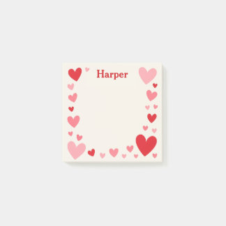 Post-it® Romantic Love Sticky Notes with Personalized Name