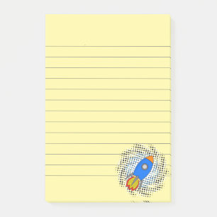 Post-it® Roquette De Dessin Avec Halftones Galaxy Linked