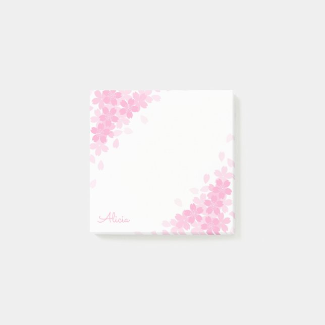 Post-it® Rose Cherry Blossom Personnalisé 3x3 Poster des no (Devant)