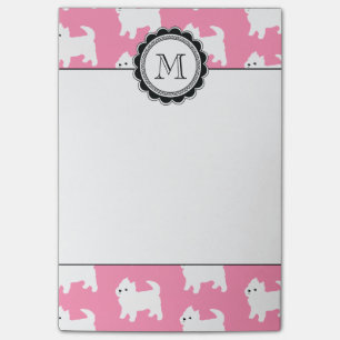 Post-it® Rose des montagnes occidental de motif de Westies