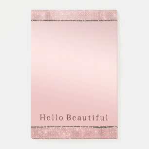 Post-it® Rose étincelant doré Parties scintillant Brown