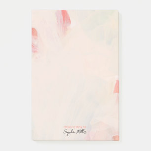 Post-it® Rose Floral Abstrait Art Nom Personnalisé