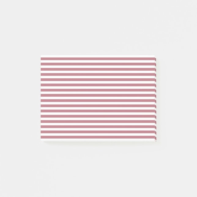 Post-it® Rose Gold Blanc Simple Rayé Horizontal (Devant)