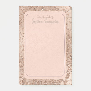 Post-it® Rose Gold Fard Rose Glamour Paillettes Crackle Chi