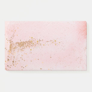 Post-it® Rose Gold Pailleté Étoiles Roses