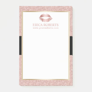 Post-it® Rose Gold Parties scintillant Lips Salon moderne