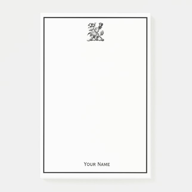 Post-it® Rose héraldique et chardon d'armoiries Emblème de  (Devant)