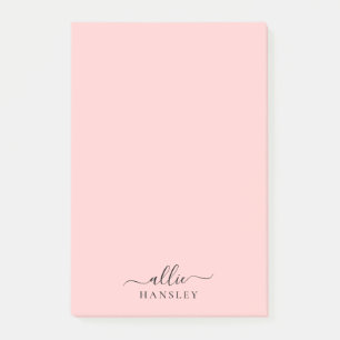 Post-it® Rose pâle rose rose rose rose moderne Nom minimali