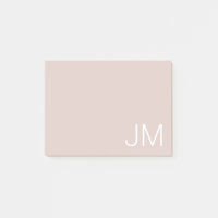 Rose Pâle Tendance Monogramme Oversize Lettres Ini