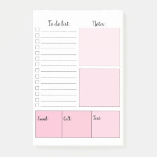 Post-it® Rose pour faire des notes de Courrier-it® de liste
