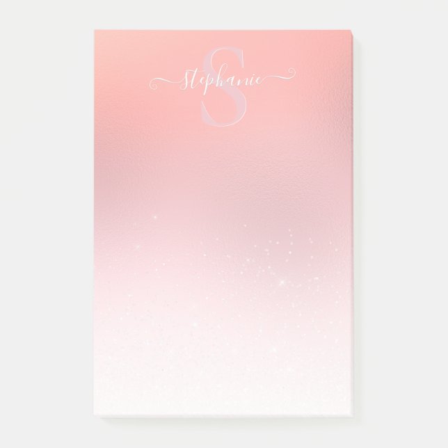 Post-it® Rose rose brillant Parties scintillant étincelle M (Devant)