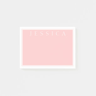 Post-it® Rose Rose clair   Votre nom en blanc