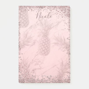 Post-it® Rose Rose Parties scintillant Or Ananas Tropical C