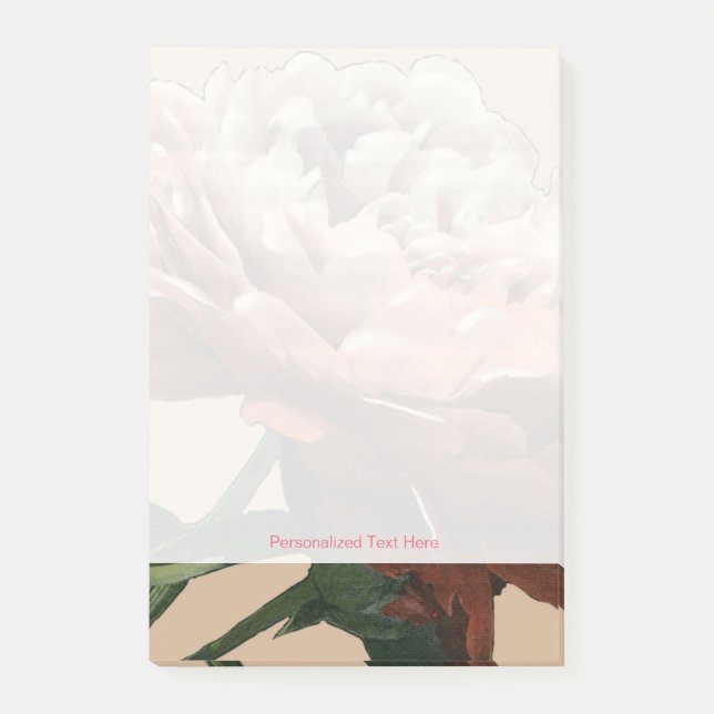 Post-it® Rose rouge rubis aux accents blancs (Devant)