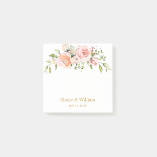 Post-it® roses roses d'abricot apriote, feuillage verdoyant