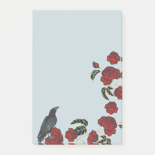 Post-it® Roses rouges et corbeau