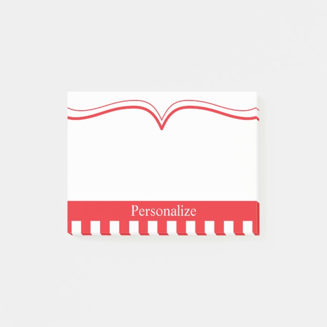 Post-it® Rouge à pavot classique avec DO-IT-YOURSELF texte (Devant)