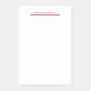 Post-it® Rouge Blanc Professionnel Simple Minimaliste