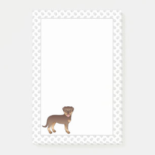 Post-it® Rouge Et Tan Rottweiler Cute Cartoon Chien Et Patr