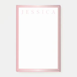 Post-it® Rouge & Ombre Rose Subtil Votre Nom