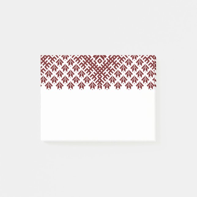 Post-it® Rouge traditionnel balte letton Motif design (Devant)