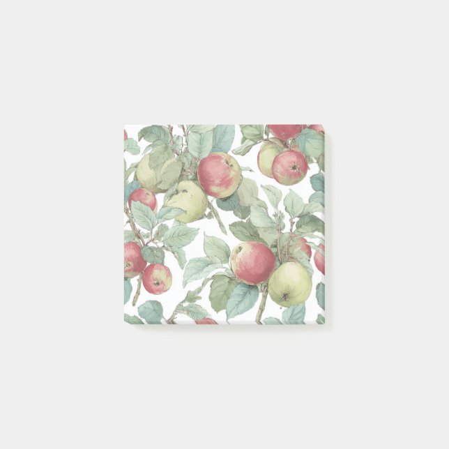 Post-it® Rouge vert pomme Motif Aquarelle Russe (Devant)