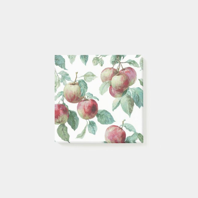 Post-it® Rouge vert pomme Motif Aquarelle Russe (Devant)