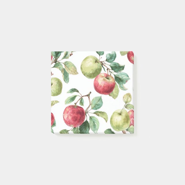 Post-it® Rouge vert pomme Motif Aquarelle Russe (Devant)