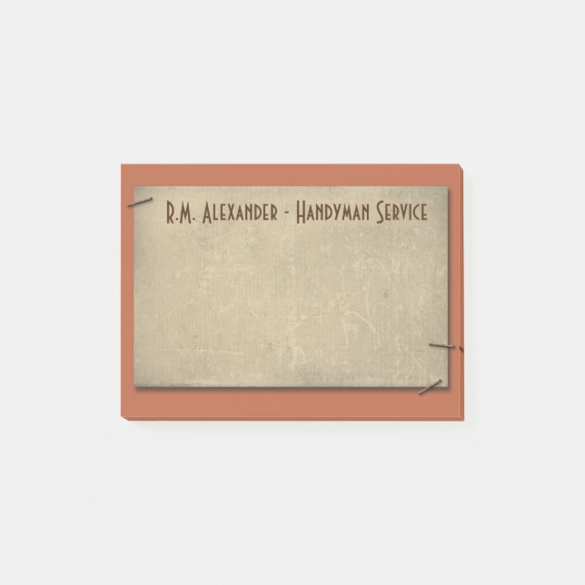 Post-it® Rouille et bronzage avec agrafes Masculine Post-it (Devant)