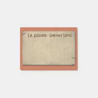 Rouille et bronzage avec agrafes Masculine Post-it