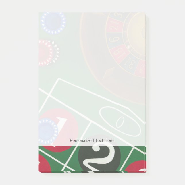 Post-it® Roulette Table avec puces et roue (Devant)
