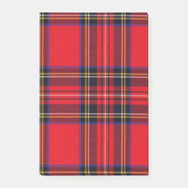 Post-it® Royal Stewart tartan rouge noir plaid (Devant)