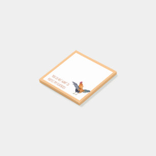 Post-it® "Ruffle My Feathers", un coq couleur aquarelle