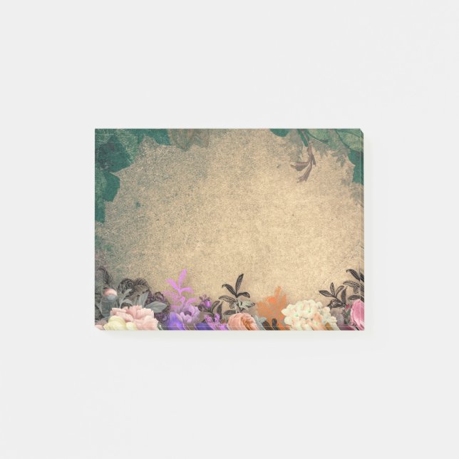Post-it® Rustic chic, french country, floral pattern,trendy (Devant)
