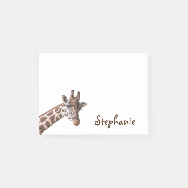 Post-it® Safari de girafe Nom de fille Animaux Enfants (Devant)