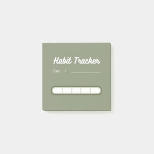 Post-it® Sage green Cute Habit Tracker Post-it Notes
