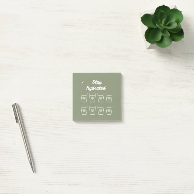 Post-it® Sage green Cute Water Dracker (Bureau)