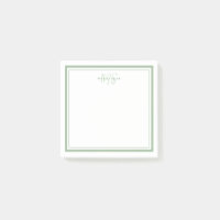 Sage Vert Minimaliste Simple Monogramme Deux Bordu