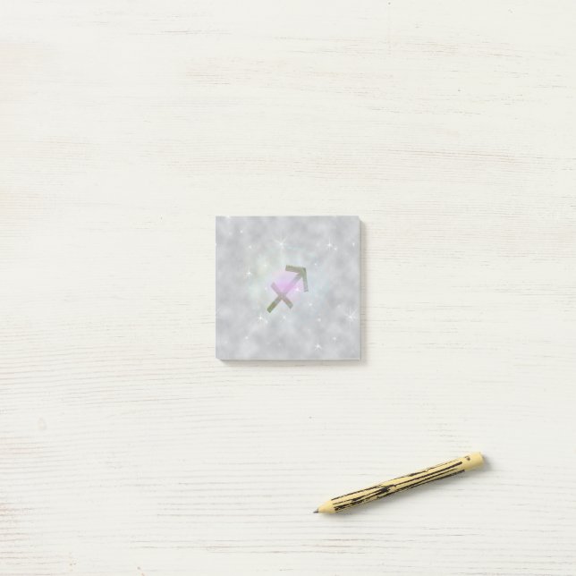 Post-it® Sagittarius couleur Pick Sagittarius Zodiac (Sur un bureau)