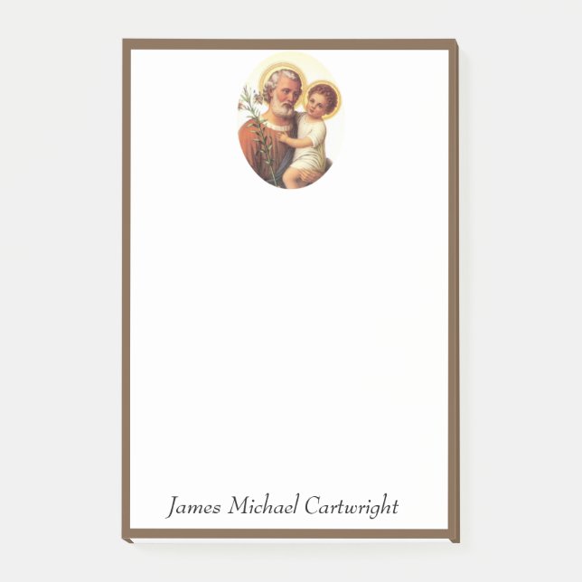 Post-it® Saint Joseph Bébé Jésus Traditionnel Catholique (Devant)