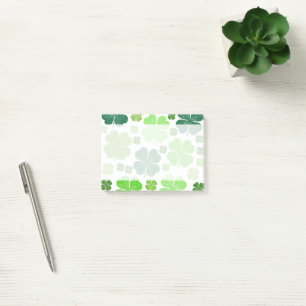 Post-it® Saint Patrick's Day, Clovers - Green White