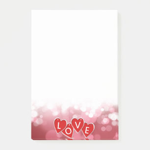 Post-it® Saint Valentin Amour Coeurs rouges