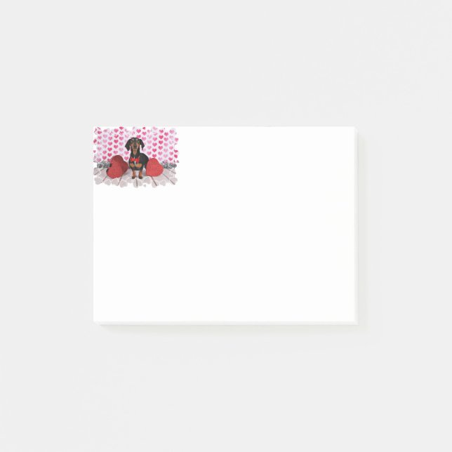 Post-it® Saint-Valentin - Leikos - teckel (Devant)