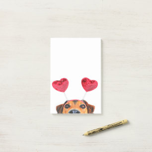 Post-it® Saint-Valentin mignon chien drôle Coeur de chien b