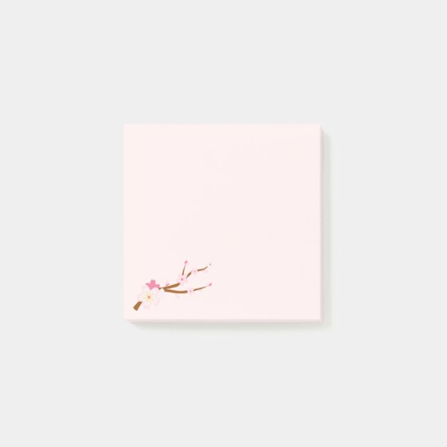 Post-it® Sakura rouge vif, fleurs de cerisiers japonais (Devant)