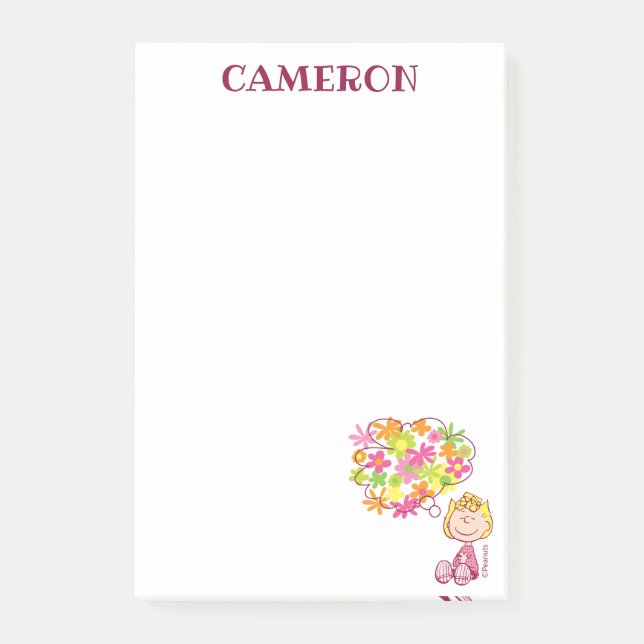 Post-it® Sally pense aux fleurs (Devant)