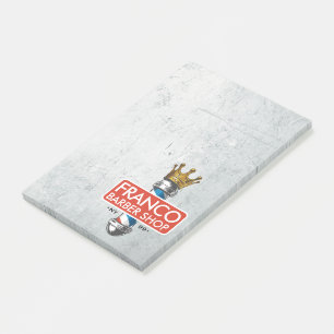 Post-it® Salon de coiffure Barber Hair Shop King Crown Mât
