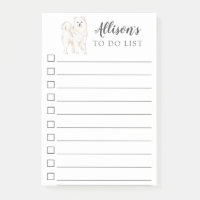 Samoyed Chien Personnalisé À Faire Liste Notes Pos